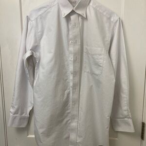 Roundtree & Yorke White Dress Shirt button down 15 32 fitted